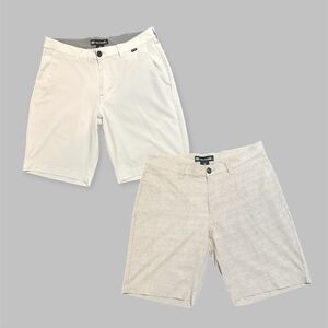 Travis Mathew Shorts Mens 32 Gray Brown Golf Stretch Chino Performance Lot Of 2